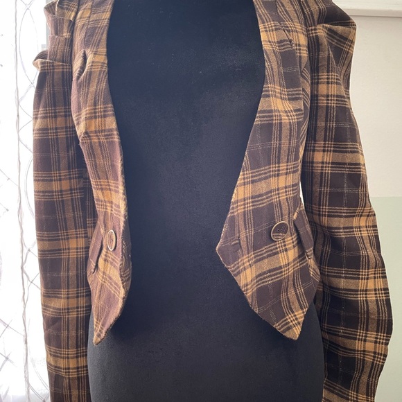 COPY - Vero moda Classic carmelite plaid jacket size XS - Picture 5 of 8